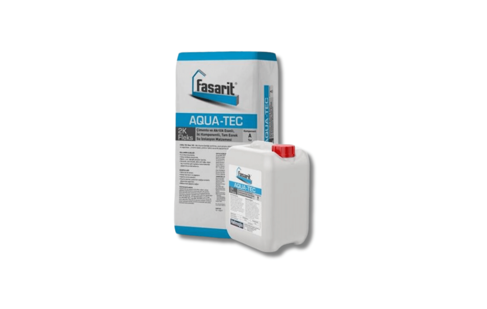 Aqua-Tec 2K Fleks Tam Elastik Su Yalıtım Malzemesi (20 kg + 10 kg) Set
